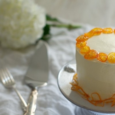 Vanilla Buttercream Cake with Candied Kumquats Vanilla Kumquat Cake 1