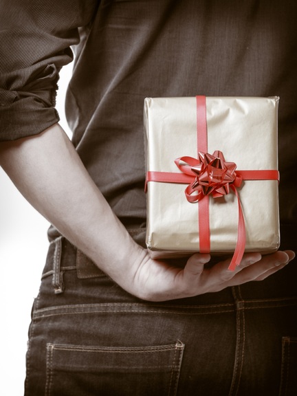 Man with gift
