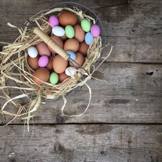 Easter Eggs in a basket copy